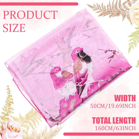 Sureio 6 Pcs Scarves for Women Lightweight Summer Floral Print Pattern Scarf for Women Dressy Long Thin Scarf Shawl(Pretty Style)...