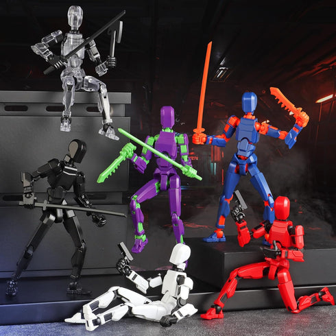 T13 Action Figure Set?6PCS Robot 13 Action Figure Dummy 3D Printed Toy Articulated Lucky for Modeling Collector Birthday Gift for Kid 3-8 Year?Req...