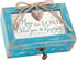 Cottage Garden Lord Bless and Keep You Petite Locket Distressed Teal Music Box Plays How Great Thou Art...