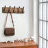 WEBI Rustic Coat Rack Wall Mount,Solid Wood Coat Hooks Wall Mounted Coat Hanger,16" Hole to Hole,Hook Rack Rail,5 Triple Hooks for Hanging Coats,J...