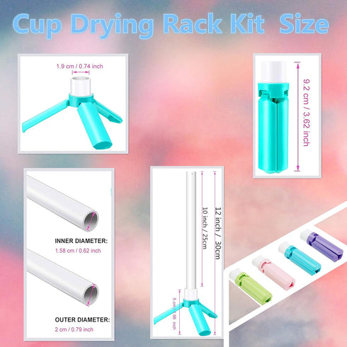 Cup Drying Stander Holder Cup Turner Crafts Tumbler Cup Turner Rack Holder Cup Spinner Machine Kit for Cup Turner Accessories DIY Glitter Epoxy Tu...