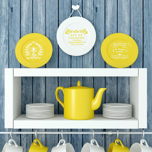 10 Pieces French Script Stencils DIY Art Craft French Writing Stencils French Stencils for Furniture Painting on Wood Canvas Paper Fabric Floor Wa...