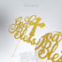 WeBenison God Bless Cake Topper Gold Glitter First Communion Baby Shower Party Decorations Bless This Child/Gold Glitter...