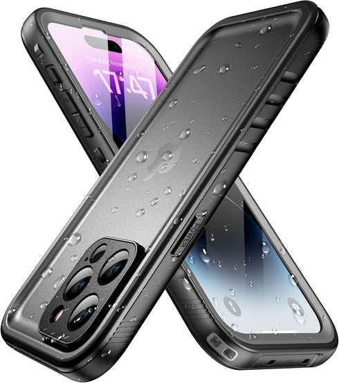 SPORTLINK for iPhone 14 Pro Max Waterproof Case - Built-in Shockproof Dustproof Screen Protector - IP68 Underwater/Military Dropproof/Full Body Pr...