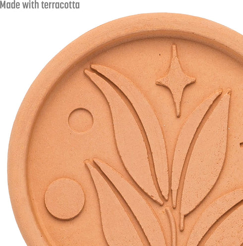 Goodful Brown Sugar Saver and Softener Disc with Elegant Leaf Design, Multiple Uses for Food Storage Containers, Reusable and Food Safe, Terracott...