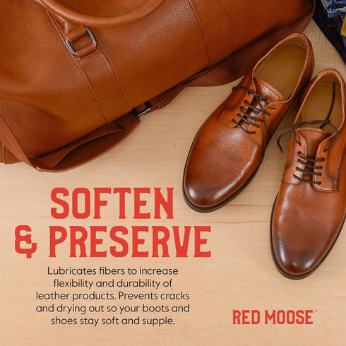 Mink Oil Spray - Waterproof Leather Shoe Protector and Boot Repair - Red Moose...