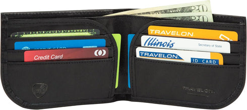 Travelon Rfid Blocking Leather Front Pocket Wallet...