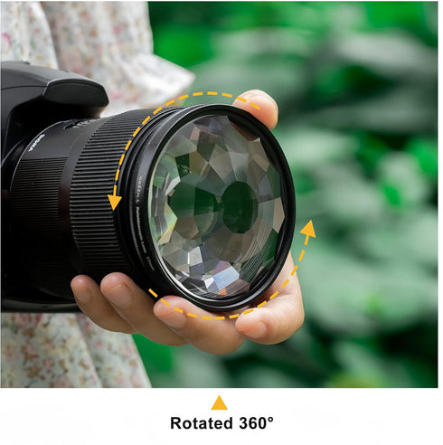 77mm Kaleidoscope Prism Filter, premium Prism Crystal Glass Special Effect Filter for Camera Lens...