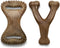 Benebone 2-pack Wishbone/Dental Durable Dog Chew Toys, Dog Toys for Aggressive Chewers, Real Bacon, Made in USA, Medium...