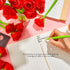 Gueevin 24 Pcs Flower Pens Gifts Mothers Day Artificial Rose Pens Creative Black Ink Pens Bulk Wedding Birthday Party Favors Office School Gift Su...