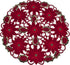 Linens, Art and Things Embroidered Elegant Rich Christmas Red Poinsettia Gold Thread Green Leaves Holiday Doily Small Tablecloth Centerpiece (24 I...