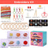 XEmbro 8 PCS Cross Stitch Kits for Beginners, Solar System Kids Embroidery Kit, Stamped Cross Stitch Craft Supplies for Boys and Girls, Planet Pat...