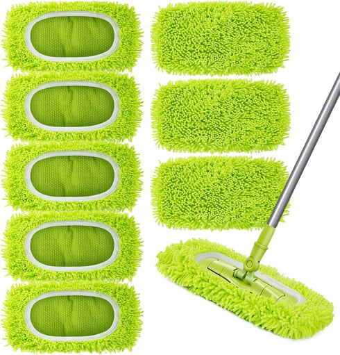 Reusable Dry Sweeping Cloths Microfiber Wet Mop Pads Compatible with Swiffer Sweeper Mop Replacement Sweeping Mopping pad Refills for Hardwood Sur...