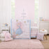 NoJo Disney Sweet Princess Pink and Light Blue Appliqued Glass Slipper Contoured Changing Pad Cover...