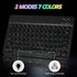 Ultra-Slim Bluetooth Keyboard and Mouse Portable Mini Wireless Keyboard Rechargeable 7-Color Backlit for Apple iPad iPhone Samsung Tablet iPhone S...