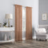 No. 918 Genevieve 2-pack 2-pack Linen Weave Sheer Semi-Sheer Grommet Curtain Panel Pair, 50" x 84", Sienna...
