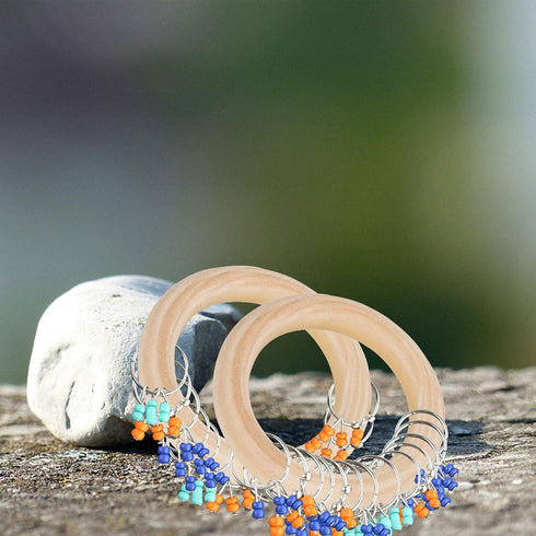 10 Pcs Macrame Wooden Rings 70 mm/2.7inch Unfinished Solid Large Wooden Rings for DIY Craft Pendant Connectors Jewelry Making...