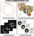 Nuberlic 3 Pack Embroidery Kit for Beginner Adults, Stamped Cross Stitch for Embroidery Starters with Mushroom Patterns Include 3 Embroidery Hoop,...