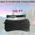 550 Paracord 100FT, Strong Heavy-Duty Camping Rope, Tactical Parachute Cord, Outdoor Gear Tent Rope 4mm...