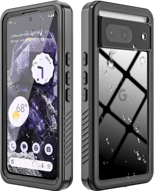 Hllhunkhe for Google Pixel 8 Case, Pixel 8 Waterproof Case with Built-in Screen Protector, Rugged Full Body Underwater Dustproof Shockproof Drop P...