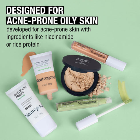 Neutrogena Mattifying Primer with Shine Control, Lightweight Pore Blurring Face Primer Blurs the Look of Pores & Helps Reduce Shine, Matte Primer ...