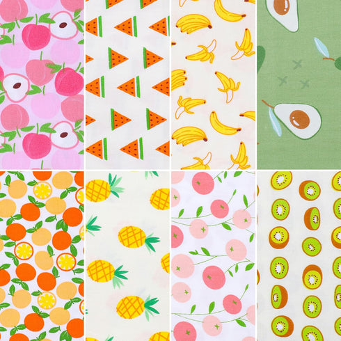 8Pcs 18" x 22" Cotton Fabric DIY Making Supplies Quilting Patchwork Fabric Fat Quarter Bundles DIY for Quilting Patchwork Cushions Cotton Fabric f...