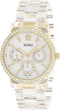 Accutime XOXO Women's XO5527 Clear Bracelet with Rhinestones on Gold Case Watch...