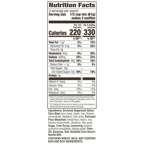 Betty Crocker Cornbread and Muffin Baking Mix, 6.5 oz. (Pack of 9)...