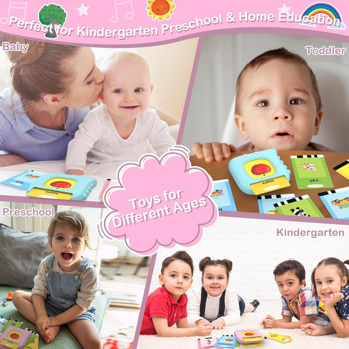 Girls Birthday Gift, 224 Sight Words Talking Flash Cards, Pocket Speech Therapy Toys for Toddlers, Montessori Learning toys 1 2 3 4 5 Year Old, Se...