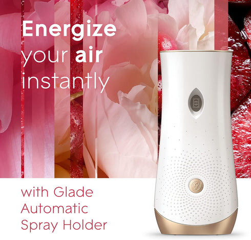 Glade Automatic Spray Refill, Air Freshener for Home and Bathroom, Blooming Peony & Cherry, 6.2 Oz...