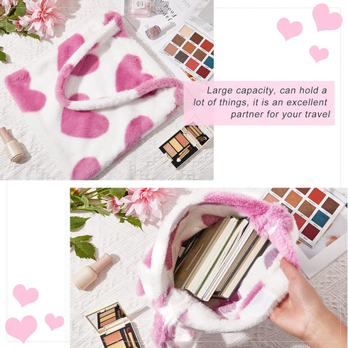 Fluffy Shoulder Bag Plush Bags Women Ladies Tote Bag Fluffy White Furry Purse Handbag for Autumn and Winter...