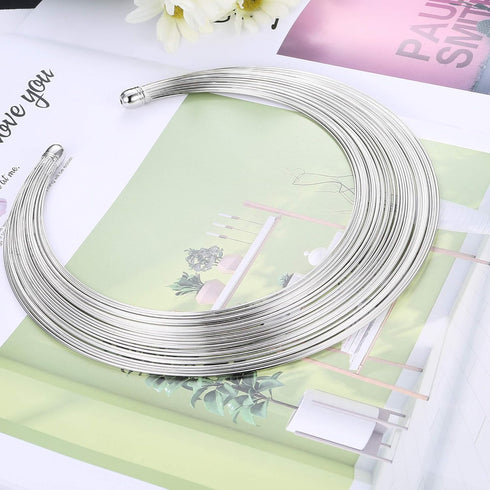 ORAZIO Bib Choker Statement Necklaces for Women Cuff Bracelet Open Hoop Stud Earrings Ring African Chunky Costume Jewelry Set...