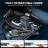 Retractable Car Charger, 4 in 1 Retractable Car Charger 66W with Cord 2.6ft, USB C Car Charger, Retractable Cables and USB Car Charger Adapter Com...