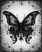 Posterizer 1 pcs- fancy black gothic butterfly-Gothic Art-Art for Animal Lovers- Living Room Bedroom Decor- unframed wall art...