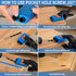 34 Pcs Pocket Hole Jig, Woodwork Guides Joint Angle Tool 15 Degree Holes Puncher Locator Dowel Jig Kit, Hole Positioning Fixture with Screws Sprin...