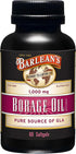 Barlean's Borage Oil Supplements, Cold Pressed Pure Borage Seed Oil Supplement Softgels for Men and Women, 1000 mg GLA Fatty Acids, 60 Count...