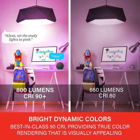 Sengled LED Smart Light Bulb (A19), Matter-Enabled, Multicolor, Works with Alexa, 60W Equivalent, 800LM, Instant Pairing, 2.4 GHz, Wi-Fi, 1-Pack...