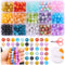 Round Glass Beads for Jewelry Making,8mm Crackle Glass Beads 15 Colors Smooth Crystal Beads Bracelet Making Kits with Elastic Thread for Bracelets...