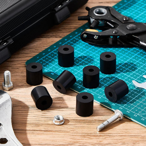 Fabbay Multi Purpose Rubber Spacer Black Rubber Bushings 3/4 Inch OD x 1/4 Inch ID x 3/4 Inch Grommets Rubber Washers for Vibration, Bolts, Home, ...