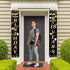 Happy Birthday Cheers to 18 Years Black Gold Yard Sign Door Banner 18th Birthday Decorations Party Supplies...