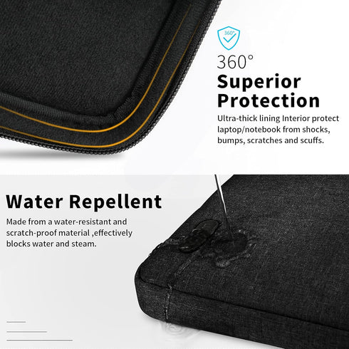 Laptop Sleeve Case 13.3-14 Inch Waterproof Durable Business Computer Carrying Bag Compatible with MacBook Air/Pro HP/Asus/ThinkPad Notebook Protec...