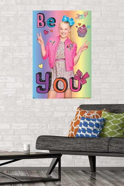 Trends International JoJo Siwa - Be You Wall Poster, 22.375" x 34", Poster & Mount Bundle...