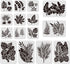 15 Pieces Tropical Leaf Stencil Reusable Fern Leaf Monstera Palm Leaf Turtle Leaf Painting Stencils for Painting Linoleum Floor Wall Wood Tiles Ce...