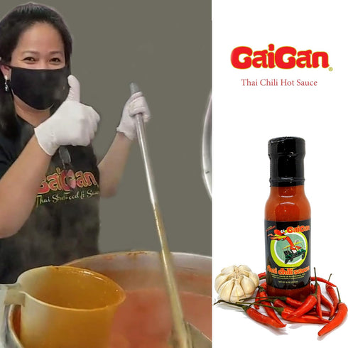 GaiGan Thai Chili Hot Sauce | Real Small Batch Thai Chili Garlic Sauce | Zero Calories | All Natural, No Preservatives | Vegan | Low Sodium | 8 oz...