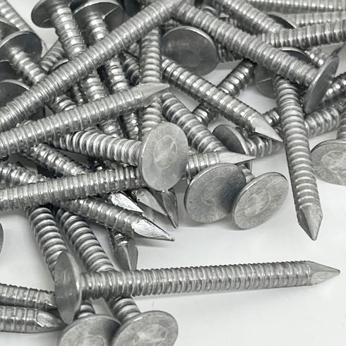 1.75”-RING SHANK ALUMINUM - ROOFING SIDING NAILS - Vinyl & Aluminum Siding & Facia Trim Nail – Aluminum metal secure holding Ring Shank nail – 1.7...