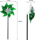 Hausse 10 Pack Reflective Pinwheels Holiday Decor, Extra Sparkly Wind Sculptures for St. Patrick's Day Decorations Party Supplies, Deterrent to Sc...