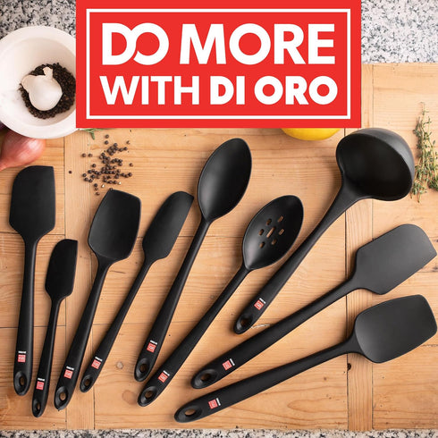 DI ORO Silicone Spatula Set - Rubber Kitchen Spatulas for Baking, Cooking, & Mixing - 600°F Heat-Resistant & BPA Free Silicone Scraper Spatulas fo...