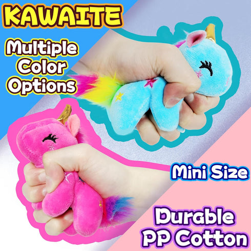 Pink Unicorn Stuffed Animals for Girls and Boys, Cute Unicorn Plush Toys Keychain, Soft and Fun Mini Plush Toy, Small Stuffed Animal for Children'...