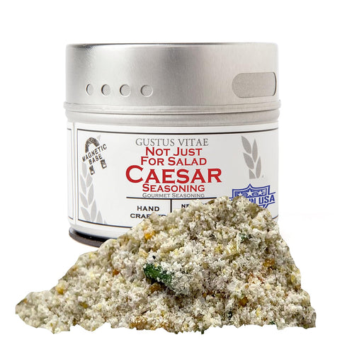 Not Just For Salad Caesar Seasoning | All Natural Spice Blend | Non GMO Rub | Small Batch | 1.6oz | Artisanal Dry Mix | Magnetic Tin | #506...