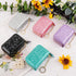 Double Zipper Credit Card Holder RFID Blocking Coin Pouch Slot Glitter Shining Leather Small Cute Card Wallet for Women with Keychain, Pink Glitte...